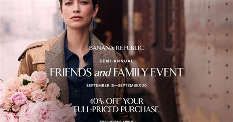 banana republic friends and family 2024|br codes.